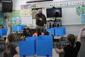 SLEA Bus Safety photo classroom students